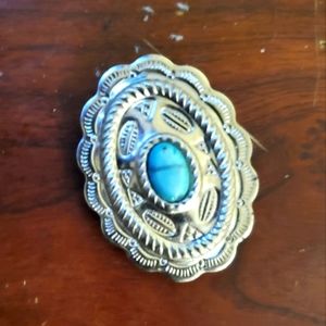 Vintage Turquoise pendant and piece of a bracelet